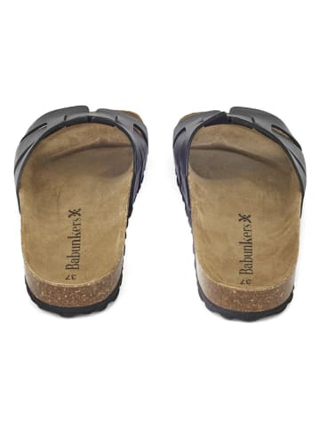 BABUNKERS Family Leren slippers zwart