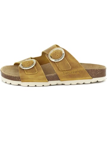 BABUNKERS Family Leren slippers geel