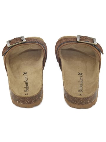 BABUNKERS Family Leder-Pantoletten in Braun