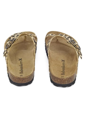 BABUNKERS Family Japonki w kolorze beżowo-brązowym