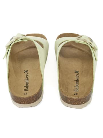 BABUNKERS Family Leren slippers groen