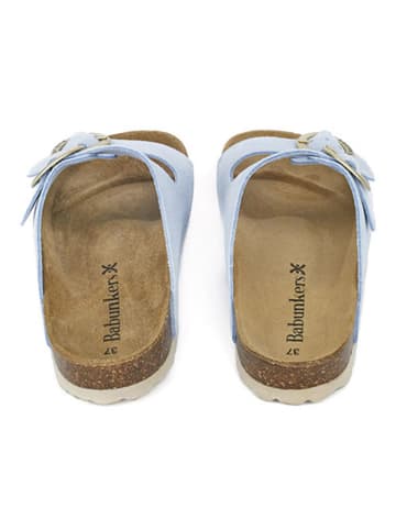 BABUNKERS Family Leren slippers lichtblauw