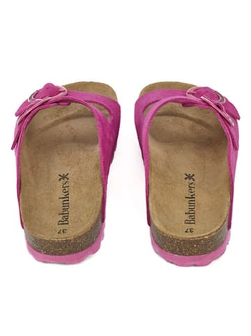 BABUNKERS Family Leder-Pantoletten in Pink