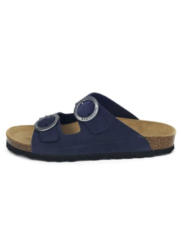 BABUNKERS Family Leren slippers donkerblauw