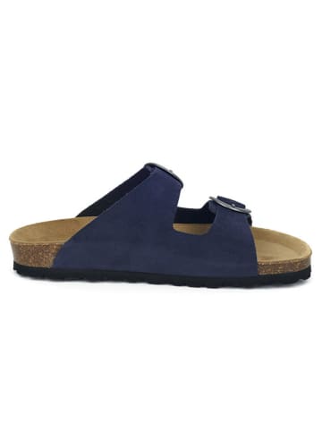 BABUNKERS Family Leren slippers donkerblauw