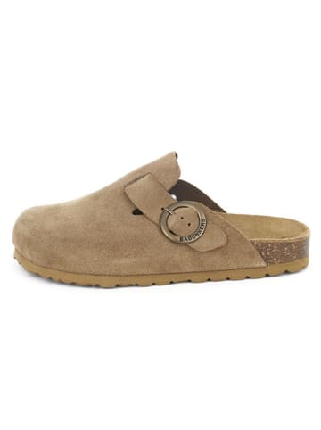 BABUNKERS Family Leren clogs lichtbruin