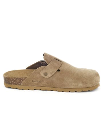 BABUNKERS Family Leren clogs lichtbruin