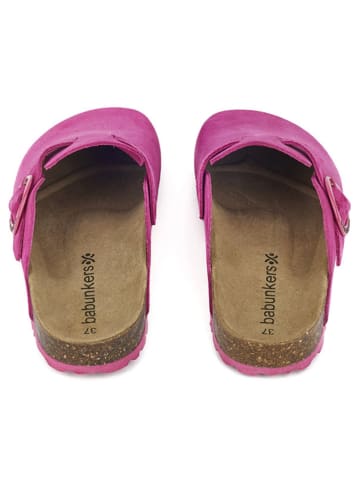BABUNKERS Family Leren clogs roze