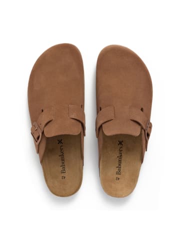 BABUNKERS Family Skórzane chodaki w kolorze jasnobrązowym