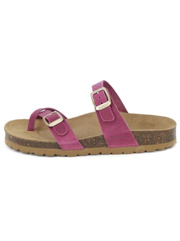 BABUNKERS Family Leren teenslippers roze