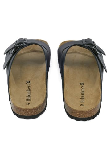 BABUNKERS Family Leren slippers zwart
