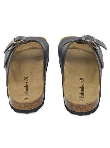 BABUNKERS Family Leren slippers bruin