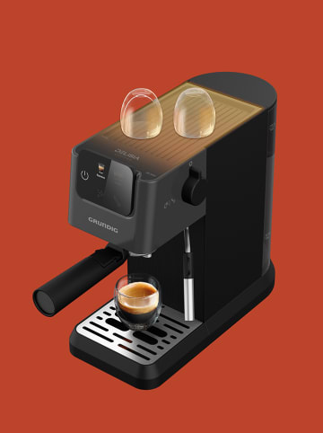 GRUNDIG Siebträgermaschine in Schwarz - (B)14,4 x (H)30,8 x (T)42,3 cm