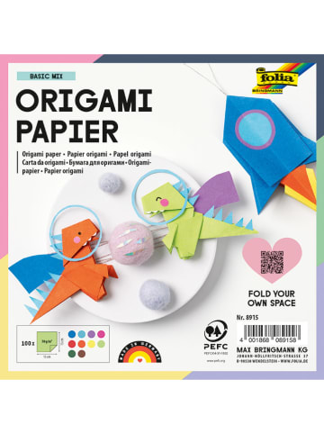 folia PAPER Papier (100 szt.) "Basic Mix" do origami - 5+
