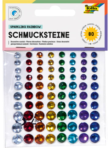 folia PAPER Schmucksteine in Bunt - 80 Stück