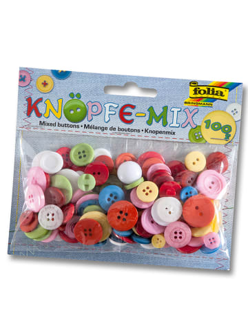 folia PAPER Knöpfe-Mix in Bunt - 100 g