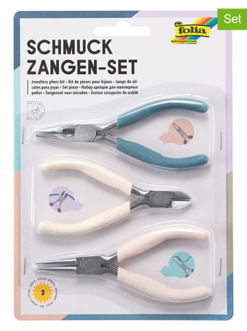 folia PAPER 3-delige set sieradentangen wit/blauw