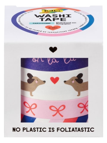 folia PAPER Washi-Tape "Parisienne" in Bunt - 4 x 10 m