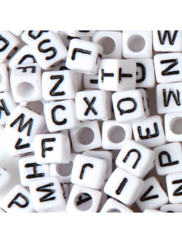 folia PAPER Bastelset "Buchstaben-Perlen" in Weiß