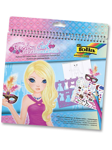 folia PAPER Sjablonenboek "Fashion Girl" - vanaf 3 jaar