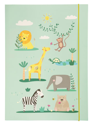 folia PAPER Teczka "Happy Safari" w kolorze miętowym