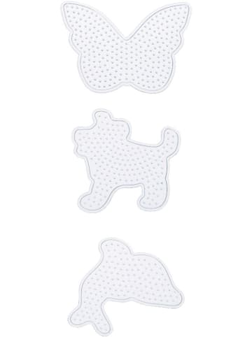 folia PAPER 3tlg. Bügelperlen-Stiftplatten-Set "Animal Friends" in Transparent