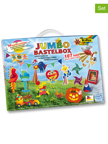 folia PAPER 107tlg. Bastelkoffer "Jumbo" in Bunt - ab 5 Jahren