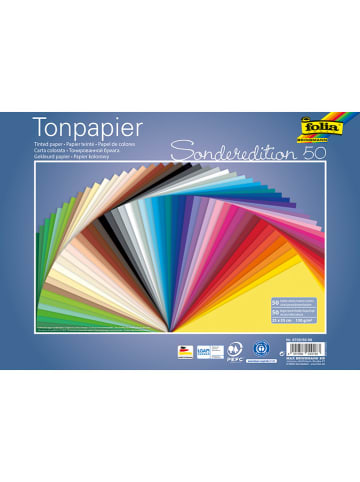 folia PAPER Tonpapier in Bunt - 50 Blatt