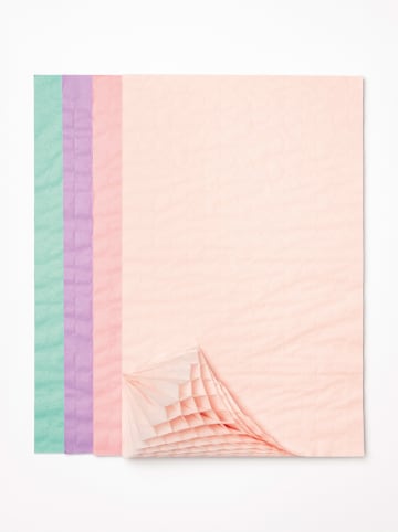 folia PAPER Papier o strukturze plastra miodu (4 szt.) "Pastel" - 6+