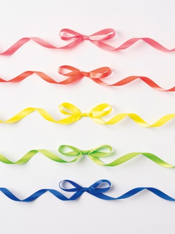 folia PAPER Satynowe tasiemki (5 szt.) "Neon" - 8+