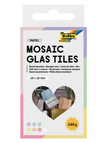 folia PAPER Szklane płytki mozaikowe (250 szt.) "Pastell" - 10+