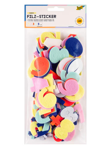 folia PAPER Filz-Sticker "Zahlen" - ab 5 Jahren - 140 Stück