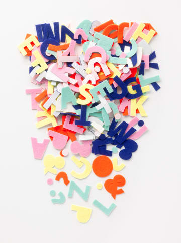 folia PAPER Vilten stickers "Letters'' - vanaf 5 jaar - 190 stuks