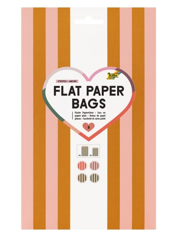 folia PAPER Papiertüten "Stripes Amore" - 8 Stück - ab 6 Jahren