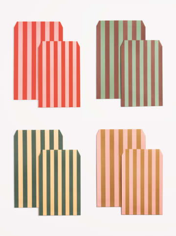 folia PAPER Papieren tassen "Stripes Amore" - 8 stukken - vanaf 6 jaar