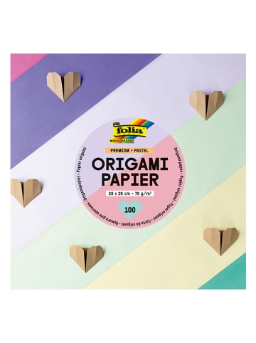 folia PAPER Premium-Origami-Papier "Pastell" - 100 Blatt - ab 5 Jahren