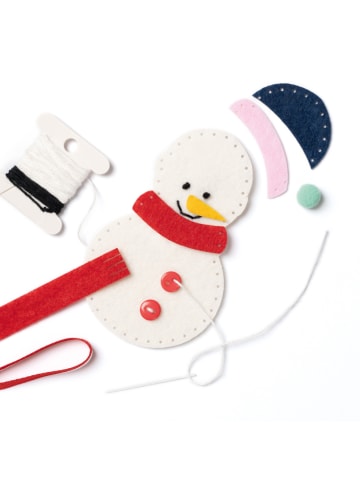 folia PAPER 14tlg. Bastelset "Mini Filzinies Schneemann" - ab 8 Jahren