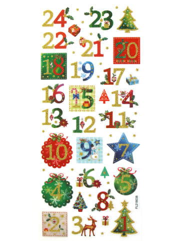 folia PAPER Glitterstickers "Kerstmis" meerkleurig