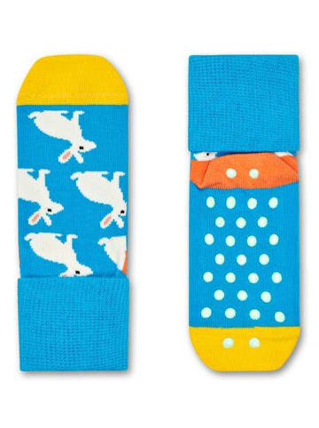 Happy Socks Skarpety (2 pary) w kolorze pomarańczowo-niebieskim ze wzorem