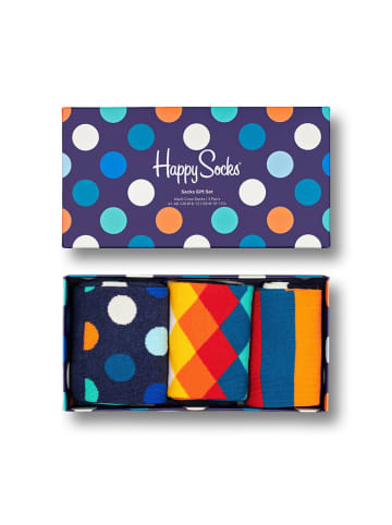 Happy Socks 3-częściowy zestaw prezentowy ze wzorem