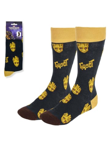 Lucky Socks Sokken "Groot guardians of the galaxy" antraciet/geel