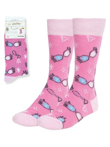 Lucky Socks Skarpety "Luna Lovegood" w kolorze jasnoróżowo-błękitnym