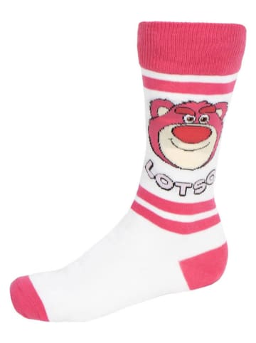 Lucky Socks Socken in Weiß/ Pink