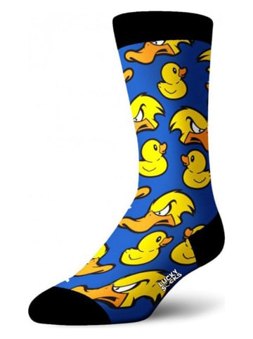 Lucky Socks 2er-Set: Socken in Dunkelblau/ Gelb/ Schwarz