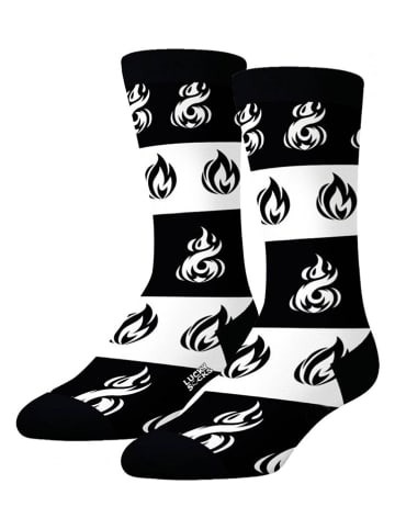 Lucky Socks Skarpety (2 pary) w kolorze czarno-białym