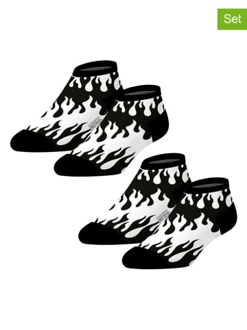 Lucky Socks Skarpety (2 pary) w kolorze czarno-białym