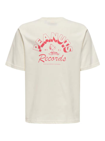 ONLY & SONS Junior Shirt "Peanuts" in Creme