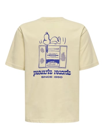 ONLY & SONS Junior Shirt "Peanuts" in Beige