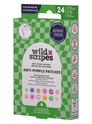 Wild Stripes 4-delige set: anti-puistjespleisters "Groovy Protect" - elk 24 stuks