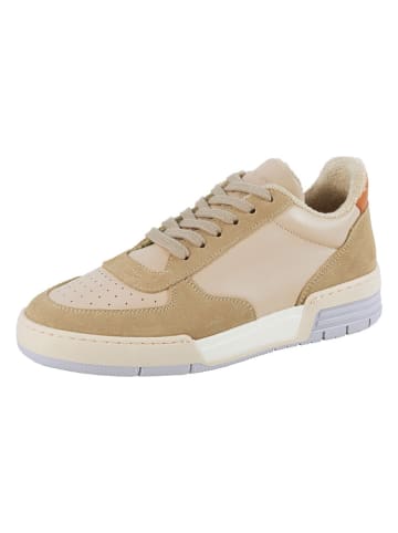 Heine Leren sneakers beige/lichtbruin